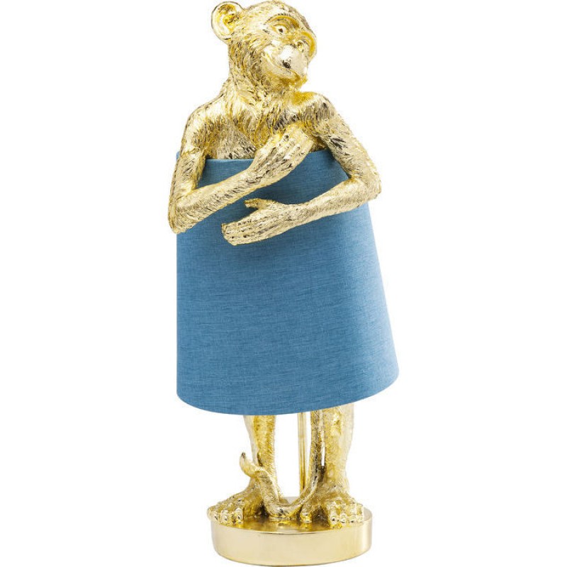 Table Lamp Animal Monkey Gold Blue